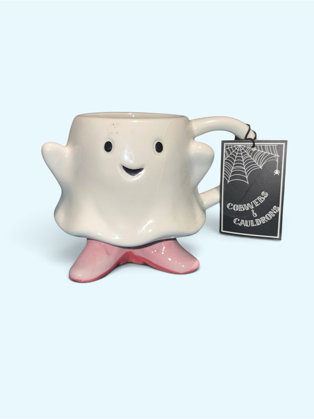 Cobwebs & Cauldrons Viral TikTok HTF Ghost with Cowgirl Boots Halloween Mug